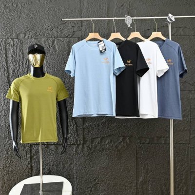 Arc'teryx 始祖鸟圆领刺绣冰棉短袖T恤清透舒适上衣 柔韧、耐磨、 吸湿、排汗、轻盈且触感柔软凉爽！！！棉质的舒适穿着体验！弹力十足、轻柔贴身具有良好的伸
