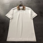 爆款推荐齐全 Burbberry巴宝莉2025新款格纹衣领Polo衫T恤 原版面料高版本高品质 网红明星同款 50支双股珠地采用跟原版面料 经典标Bbr格纹衣领