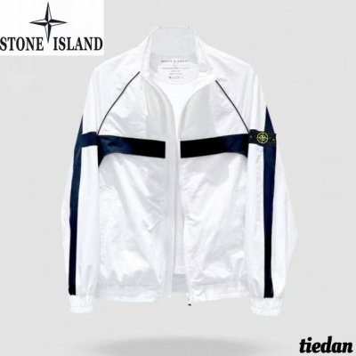 石头岛Stone Island夏季新款，男女同款立领百搭撞色拼接防晒衣，男士短款工装夹克衫外套！ 颜色:白色，卡其色，绿色，黑色 尺码:M-4Xl
