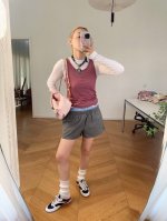 duid*O 25Ss春夏新款 撞色拼接休闲棉质短裤丨独家高版出品！日常穿搭必入款 颜值与舒适感指数超赞的短裤 双层腰撞色拼接不同材质设计 一眼就爱上了 版型简