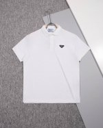 prada 普拉达 胸口三角标字母 polo衫 原版面料 官方同款 定制 同缸染面料 手感非常舒服 春夏最新砖柜同步 时尚又个性 超级百搭好看的一款 男女都非常