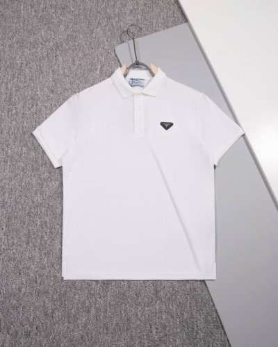 prada 普拉达 胸口三角标字母 polo衫 原版面料 官方同款 定制 同缸染面料 手感非常舒服 春夏最新砖柜同步 时尚又个性 超级百搭好看的一款 男女都非常