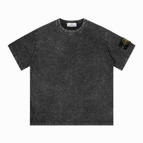 供 Stone Island石头岛经典款徽章棉质水洗短袖T恤 定制主标 辅料 水洗齐全 原版一致品牌章仔 甄选250克32支紧密纺双纱纯棉面料 质感厚实但是透气