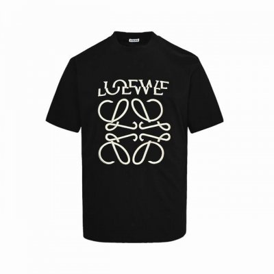 Loewe 罗意威 24Ss 错位刺绣Logo短袖 面料经过2次高温缩水固色 不变形不缩水不起球 -240G新疆长绒棉紧密双纱面料 不是滑溜溜一碰就碎的低级的手