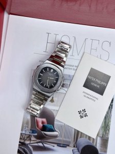 百达翡丽机械腕表黑表盘 钢带黑面全套专柜包装 -Patek Philippe 优运雅动系列 鹦鹉螺Pp震撼出品 全网佳最解毒奢侈腕表 内置全自动机械机芯 表带采
