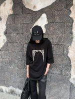 rick Owens 2025早春新款T恤 重工刺绣字母 宽松版型 后背车位走线 三色三码 Sml