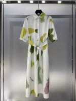 独家首发原单品质 Max M*X 25 新款彩绘印花图案府绸纯棉收腰连衣裙！A字版型超绝 巧妙修饰身形！多巴胺色系 舒适清凉 早春浪漫氛围感穿搭 Sml