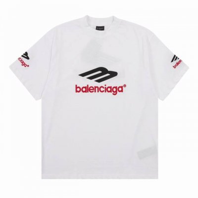Balenciag* 巴黎世家 斜体M字母刺绣短袖 高克重精梳棉面料 不易出褶 宽松版型 尺码Xs-L