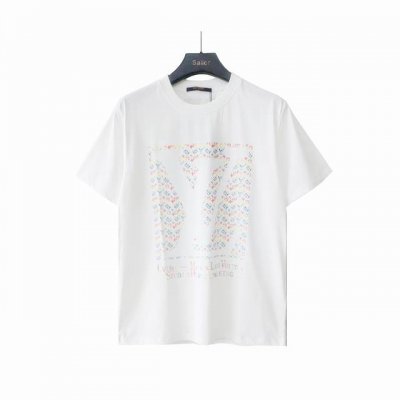 实拍细节图+尺码表 Louis Vuitton 路易 登威 24Ss工具图案彩虹老花字母印花短袖T恤 原版进口定制260克纯棉 高密度螺纹同缸染面料已洗水 宽松