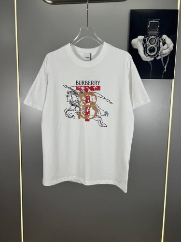 高端原版规格版本 巴宝莉 Bbr彩色战马重工彩色Logo短袖T恤男女时尚同款 2025Ss新款纯棉双纱 定制面料采用威化布织法，超高端针织工艺，版型紧致立体，顺