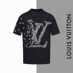 款号#Z48 Lv飞机大标印花圆领短袖 Louisvuitton官网一致款式 面料：32支双纱280克纯棉面料 同缸同色织染螺纹 颜色一致 工艺：进口机器白墨直