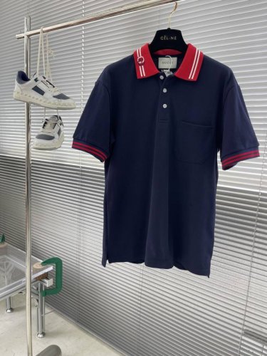 Gucc 25Ss春夏独家专供新款原单男士休闲polo短袖 时尚百搭爆款 进口面料 手感超柔软细腻 穿着亲肤舒适 高端精品 上身非常赞 男士必备单品 三标齐全