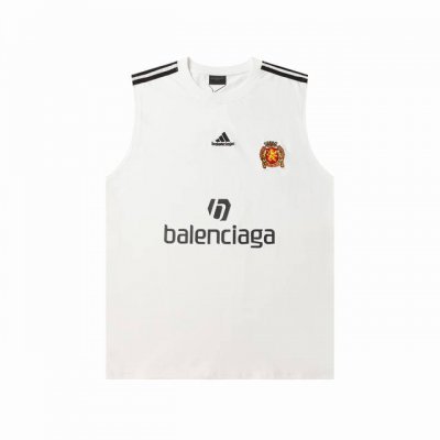 335款 新款 Balenciga 巴黎世家 联名前后幅Ogo字母印花加绣花背心。 标准全身印花技术，纯棉柔软面料，对色定染面料，超精细平网印花工艺，潮流感十足
