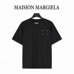 maisonmargiela 马吉拉 后背数字重影印花短袖T恤 重磅精梳280G纯棉双纱面料 3D数码直喷工艺 螺纹定织定染通肩拉条工艺增加衣物清洗寿命 触感舒