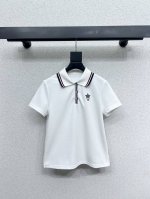 d家一系列款Cd五角星学院风休闲Polo短袖上衣 时髦低调气质又奢华高级！版型百搭不挑人，原版定制面料 做工品质看细节。白富美必入！强烈推荐 高品质 尺码Sml
