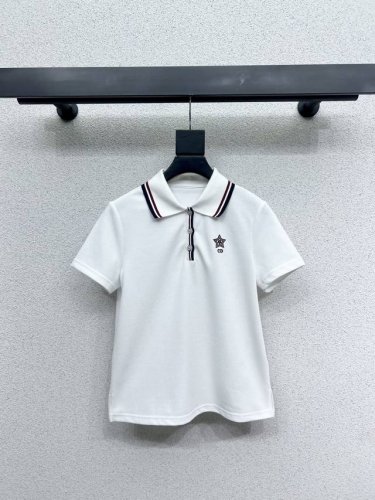 d家一系列款Cd五角星学院风休闲Polo短袖上衣 时髦低调气质又奢华高级！版型百搭不挑人，原版定制面料 做工品质看细节。白富美必入！强烈推荐 高品质 尺码Sml