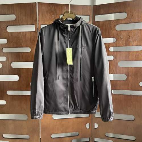 #Mi P200Gucci 古驰 秋冬新款爆款连帽夹克，，经典款式设计，款式新颖，耐穿舒适不易变形，版型修身时尚，上身效果超赞 M一3Xl