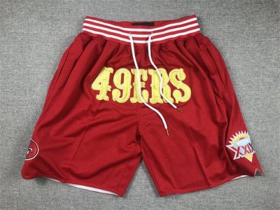 款号K128 顶级刺绣版本 Nfl49人队绣口袋裤篮球短裤 Just Don Nba 球队球裤系列单品 -定制优质网眼布面料，Dri-Fit 技术导湿速干， 防