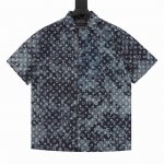 Louis Vuitton 路易威登 1V 25Ss 扎染挂毯图案夏威夷牛仔短袖衬衫 轻奢主义 男女日常通勤穿搭必备单品 正确版本 欢迎对比 详细特征 98%棉