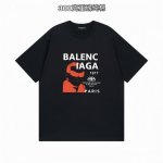 巴黎世家Balenciaga 1917眼镜人个性字母印花短袖百搭T恤短袖情侣款 面料：重磅双纱300G纯棉新疆长绒棉越洗越有质感穿上去不松垮不起球不掉色。 克重