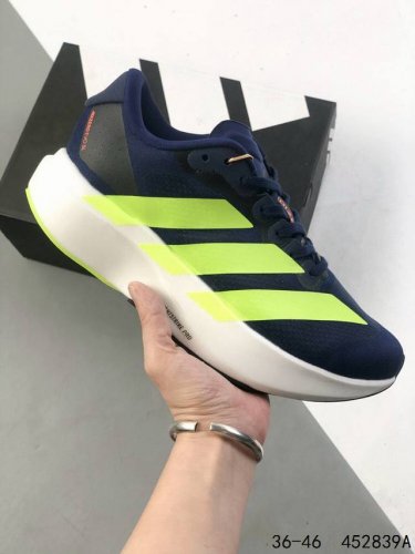 公司级带半码 阿迪达斯 Adidas Adizero Evo Sl 运动舒适防滑耐磨 低帮跑步鞋 阿迪达斯革新力作 破纪录轻跑鞋 Adizero Adios p