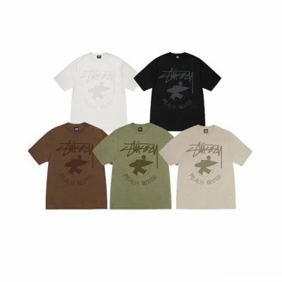 款号Xb2073# Stussy斯图西 Ss25 墨水Logo短袖T恤男女同款 230克纯棉圆筒布版型 两侧面不带缝线 正确版本与正品相同。区别市场通货。 颜色