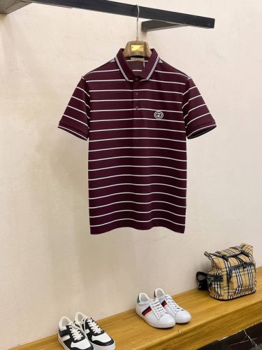 开春新品 古驰 %新疆长绒棉 面料柔软舒适透气 夏季 限量款短袖Polo系列 -4Xl