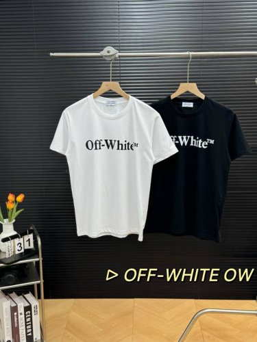 off-White Ow 基础Logo字母印花短袖圆领情侣款T恤 轻奢主义，男女日常通勤穿搭必备单品，正确版本，随意对比！ 高品质240克高克重爽滑面料，保证舒
