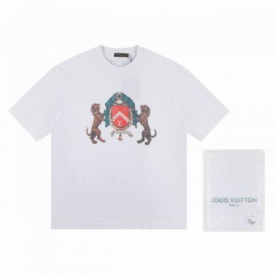 w2512# Louis Vuitto*2025最新款短袖 材质:采用高版本300G双纱精梳棉 尺寸:S M L Xl 颜色:黑色 白色