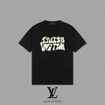 Louis vuitton 路易威登] 2025FW春夏新款 lv字母印花短袖T恤 300克双纱26支纯棉面料 四标齐全 带logo包装袋+雪梨纸 男女同款 颜