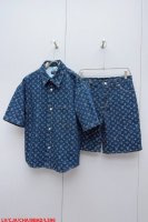 上衣 裤子 L596 Lv路易威登 25Ss新款牛仔卡车铺陈撞色 Monogram 提花，以前襟、口袋和袖口的珠光纽扣演绎丹迪风尚，轻松成就跨季佳选。与同款滑板