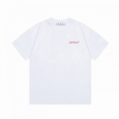 隔天到 Off-White 相机~对焦字母大Logo印花 原版面料 官方同款 短袖T恤 定制 260克同缸染面料 手感非常舒服 春夏最新版本 颜色: 白色 尺码