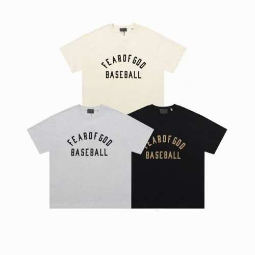 fog #F20 Essentials第七季主线植绒字母Baseball短袖T恤 颜色：黑色 水泥灰 浅燕麦 尺码：S-Xl