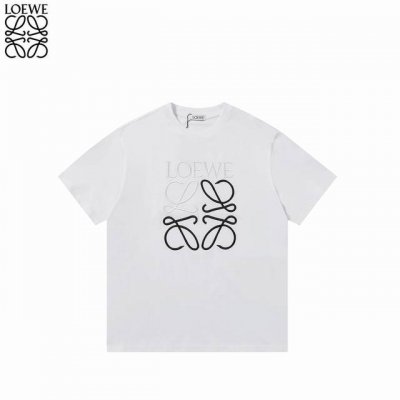 罗意威 Loewe 25Ss 经典Logo绣花短袖T恤 - 采用240克双股双纱百分百棉手感舒适柔软 领口螺纹定染加厚 久穿不变形 三标齐全 专业大厂出品 做工