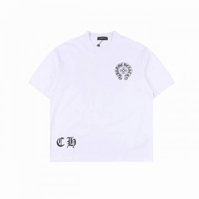 chrome Hearts 克罗心 25Ss 水墨晕染马蹄印花短袖 面料采用 克重精梳棉 定制32支1*1螺纹 成衣两遍水洗处理 面料舒适亲肤无异感 定制定染面