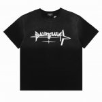 Balenciaga巴黎世家 水洗字母印花圆领T恤 Size：S-L