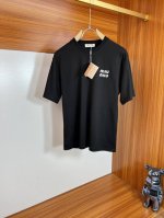 miumiu 2025春夏新品 三标齐全 丝光棉短袖T恤 好货不用过多介绍 看细节 专柜码数：M-Xxxl 175 140建议L