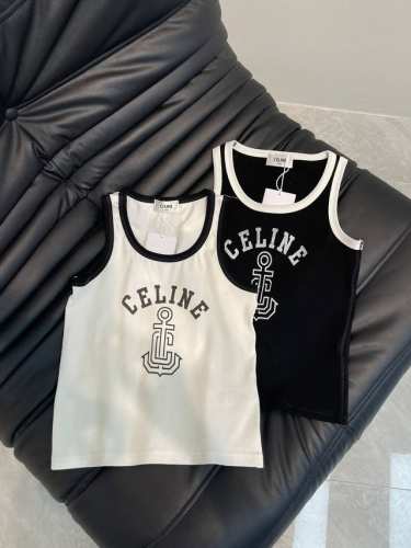 Celin*25春夏新款撞色字母印花背心！进口纯棉面料！经典版型百搭不挑人，上身非常漂亮！Sml Aa