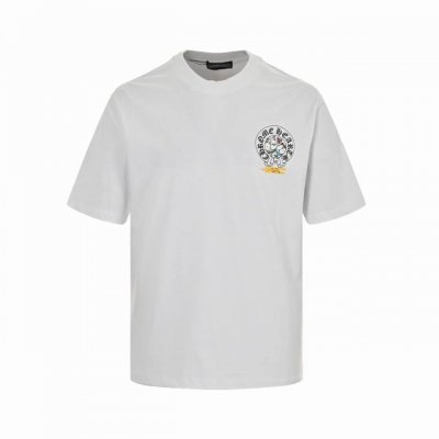 chrome Hearts 克罗心 24Ss 卡通梵文卷轴印花短袖 面料采用230克重精梳棉 定制32支1*1螺纹 成衣两遍水洗处理 面料舒适亲肤无异感 定制定