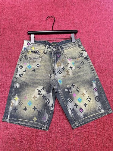 Lv 路易威登 2025新款牛仔短裤 定制五金辅料设计 完美水洗 上身时尚大牌 颜色:蓝色 尺码:29-40