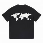 白底图 顶级版本 Goodbrand 24S S Mossy Earth 地球提花湿毛巾绣T恤 颜色：黑色 码数：S M L Xl