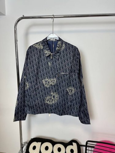 款号：Hmy88# Dior 迪奥全身满印满Logo花朵外套 周董周杰伦同款 搭配重工高端Logo印花工艺 采用460克加厚全棉 定制牛津感面料 手感非常舒服