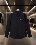 Bur 巴宝莉 Burberry爆款来袭 经典款胸前战马绣花长袖衬衫系列 2025Ss官网新款长袖 衬衫 衬衣，精美工艺 高端版本，专柜定制面料 透气舒适度高，