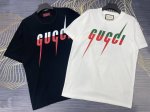 上新 Gucci古驰2025春夏新款印花字母Logo圆领短袖T恤 高版本高版本 280克精棉面料 全网独家首发 百搭款细节处理完美 进口印花Ogo工艺 十分精致
