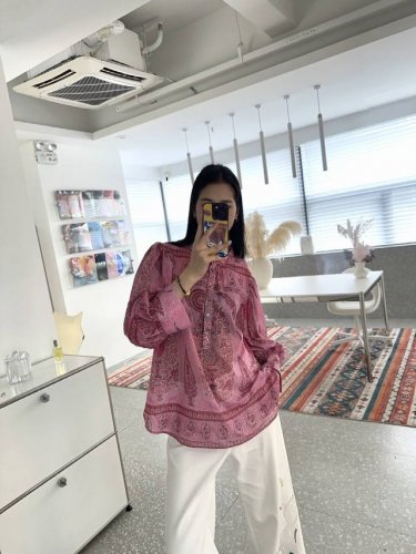 no Name上新 新款Rouje春夏腰果印花衬衫 Sml