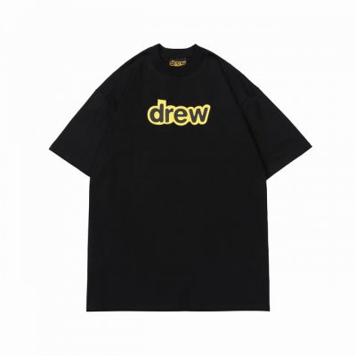 drew 短袖T 字母款 #802 定织定染32支230克双纱棉面料 进口胶浆印花，领口纯棉螺纹定制，不易变形，可区别市场版本，开模定制新款吊牌 水洗标 原包装