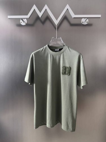 loewe2025新款Over Size短袖 好夏天的毛巾Logo植绒短袖 罗意威火爆全网全网的T恤出新颜色啦 原样定制240克全棉面料 洗水做旧采用喷马骝渐变