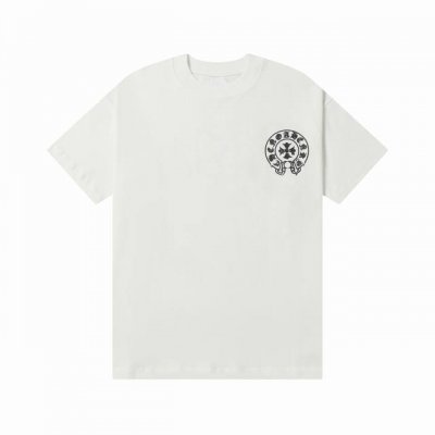 上新 款号:G926 Chrome Hearts克罗心新款经典印花Logo休闲圆领短袖T恤 小红书热门爆款｜明星网红同款穿搭 1面料采用26支270克纯棉双纱面
