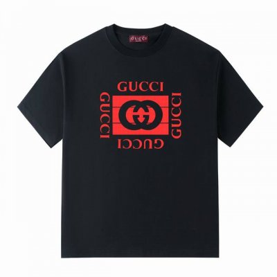 G家25夏日系列 Gucci彩色经典Logot -采用双纱纯棉250G 短T 三标齐全 面料颜色定制定染 不缩水不退色 手感舒服 质感超强潮男潮女必备经典落肩微
