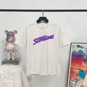 款号:Q06 # supreme Fw23 Week7 Mont Blanc Tee 字母印花休闲圆领短袖T恤 男女同款 宽松版型 采用260克精梳棉双纱 从面